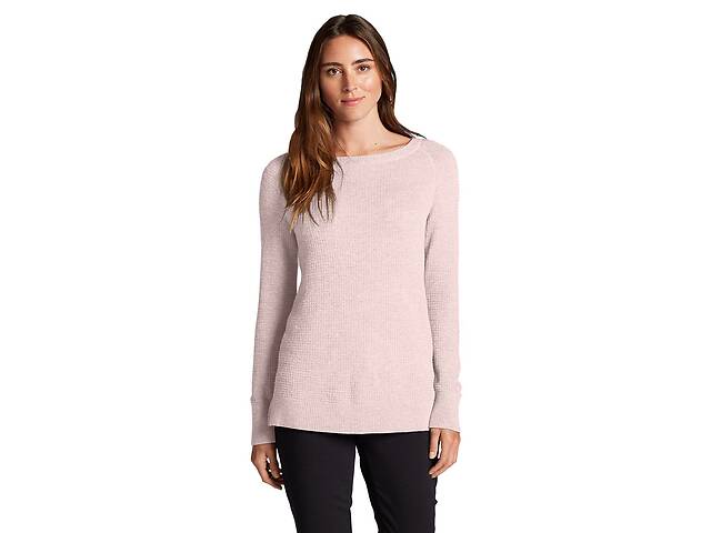 Пуловер Eddie Bauer Womens Lux Thermal Crewneck Sweater HTR XS Розовый (0303PIH-XS)