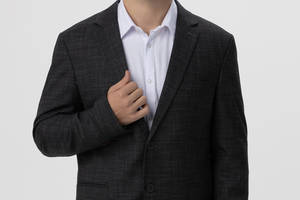 Пиджак с узором мужской Redpolo 2378 48 Серый (2000990178930)