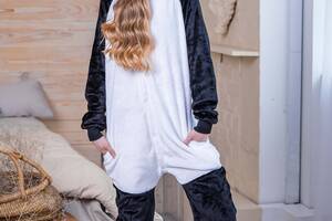 Пижама Кигуруми взрослая BearWear Панда Веселая S 145 - 155 см Черно-белый (K1W1-0067-S)