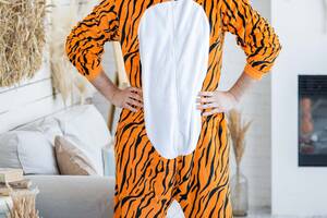 Пижама Кигуруми взрослая BearWear Тигр New (на молнии) XL 175 - 185 см Оранжевый (K1W1-0135-XL)