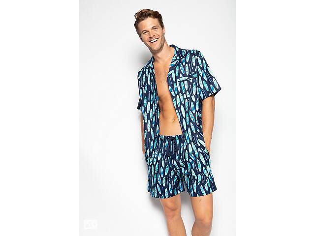 Пижама мужская Cyberjammies Elliot 6562-6564 L Surfboard Print (5051877349827)