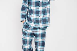 Пижама мужская Cyberjammies Lewis 6630-6631 XL Синий в клетку (5051877370579)