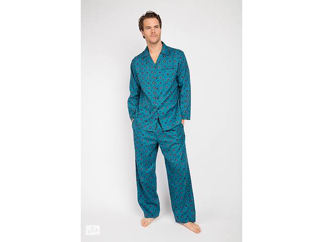 Пижама мужская Cyberjammies Lewis 6635-6636 L Бирюзовый (5051877370760)