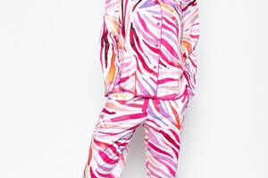 Пижама женская Cyberjammies Carrie 9054-9055 12/M Розовый с абстрактным принтом (5051877380271)