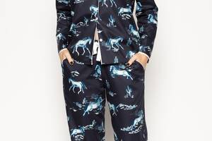 Пижама женская Cyberjammies Verity 9358-9359 18/2XL Синий с принтом лошади (5051877405547)