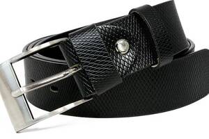Ремень кожаный Cavaldi 115-130 x 3.8 см Черный (PCS03BSS Black)