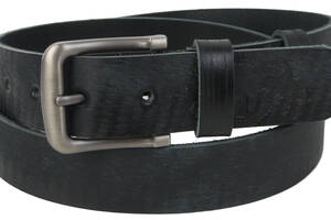 Ремень мужской винтажный кожаный Skipper 1505-38 3.8 см Черный