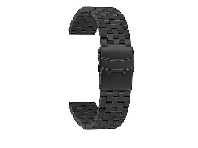 Ремешок BeWatch 22 мм стальной Quadro для Samsung Gear S3 Galaxy Watch 46 mm Active 2 44 mm Черный (1024401)