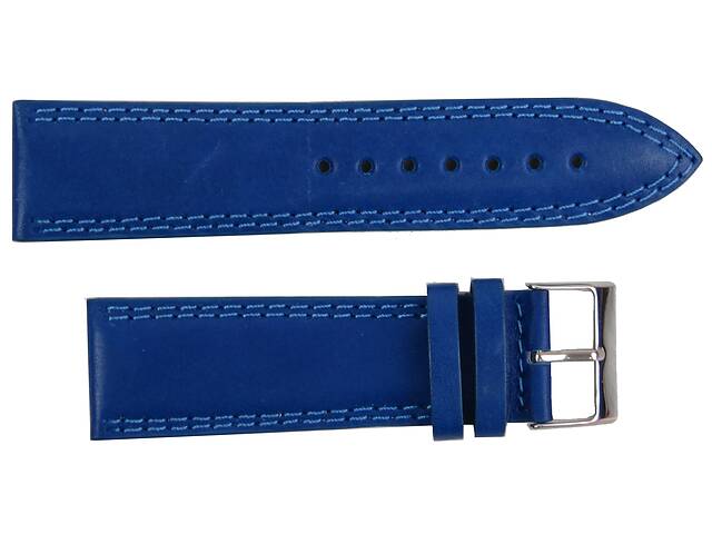 Ремешок для часов кожаный Mykhail Ikhtyar ширина 24 мм Синий (S24-308S blue)