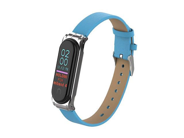 Ремешок кожаный XOKO для Mi Band 3/4 Blue