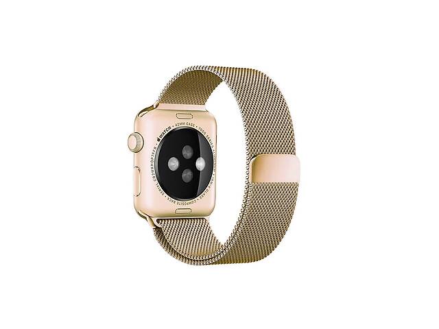 Ремешок Milanese Loop для Apple Watch 42/44mm металлический ARM Series 5 4 3 2 1 Gold