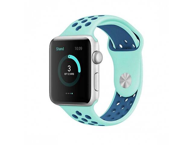 Ремінець Nike Band для Apple Watch 42/44mm силіконовийARM Series 5 4 3 2 1 Green/Blue