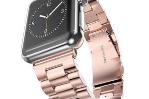 Ремешок Stainless Steel для Apple Watch 42/44mm металлический ARM Series 5 4 3 2 1 Rose Gold