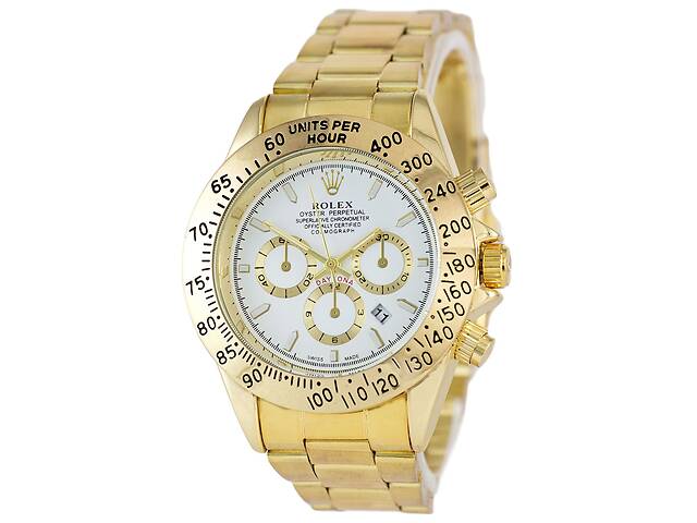 Rolex Daytona Quartz Date Gold-White