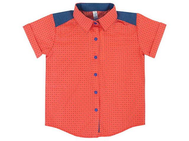 Рубашка детская с коротким рукавом для мальчика GABBI RB-4 Красный на рост 104 (11292)