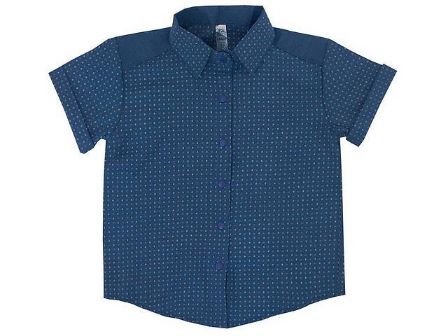 Рубашка детская с коротким рукавом для мальчика GABBI RB-4 Темно-Синий на рост 98 (11292)