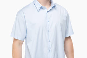 Рубашка классическая однотонная мужская Redpolo 3785 4XL Голубой (2000989848103)