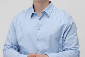 Рубашка классическая однотонная мужская Redpolo 3809 3XL Голубой (2000989981664)