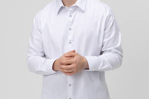Рубашка классическая однотонная мужская Redpolo 3809 6XL Белый (2000989980964)