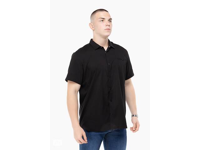 Рубашка классическая однотонная мужская Stendo 235004 5XL Черный (2000989740209)