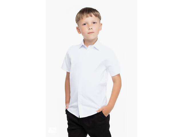 Рубашка однотонная для мальчика Deniz 411 122 см Белый (2000989810155)