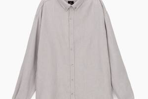 Рубашка однотонная мужская Breezy 23201101 L Серый (2000989739500)