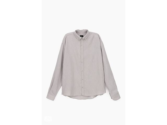 Рубашка однотонная мужская Breezy 23201101 XL Серый (2000989739517)