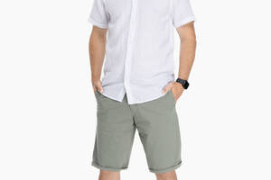Рубашка однотонная мужская FIGO 7055-B 2XL Белый (2000904147861)
