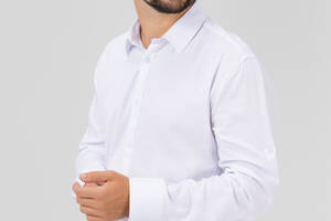 Рубашка однотонная мужская Jean Piere JP8804 2XL Белый (2000990021083)