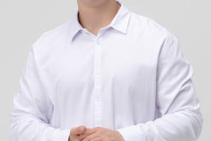 Рубашка однотонная мужская Jean Piere JP8804-B 4XL Белый (2000990021267)