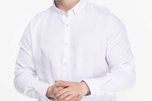 Рубашка однотонная мужская MCL 32602-B 4XL Белый (2000989743644)