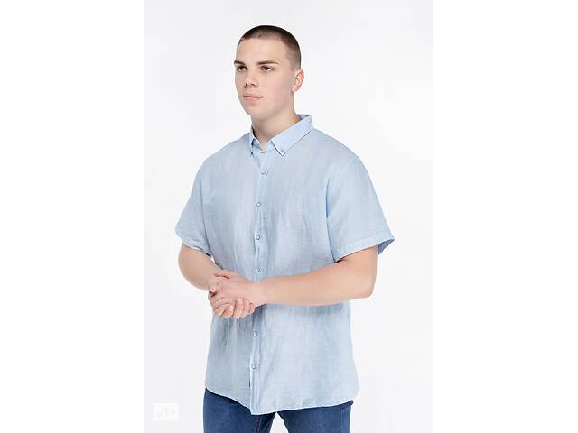 Рубашка однотонная мужская Stendo 14215 3XL Голубой (2000989628569)