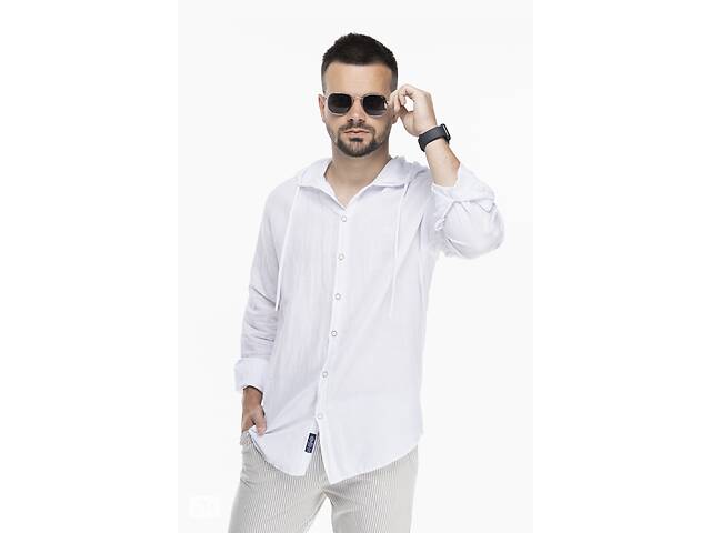 Рубашка однотонная мужская Stendo 231006 L Белый (2000989627920)
