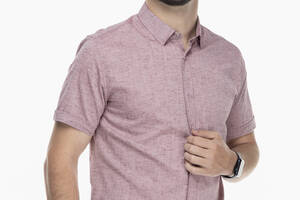 Рубашка однотонная мужская Stendo 235044 L Бордовый (2000989740353)