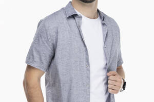 Рубашка однотонная мужская Stendo 235044 L Серый (2000989740391)