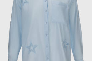 Рубашка однотонная женская AYN 1959 L Голубой (2000990421647)