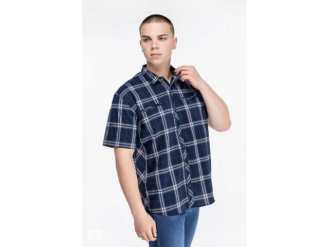 Рубашка с узором мужская Jean Piere JP8426-B 5XL Синий (2000989743057)