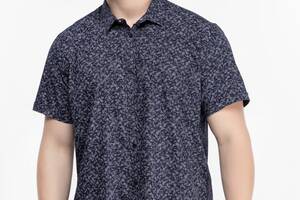 Рубашка с узором мужская Stendo 235057 4XL Темно-синий (2000989740001)