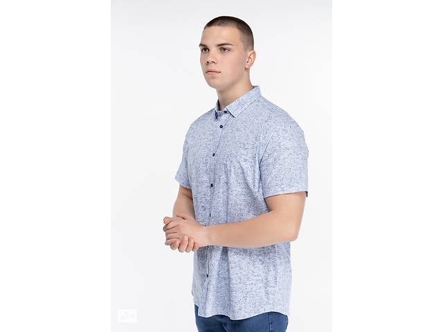 Рубашка с узором мужская Stendo 235062 3XL Голубой (2000989739630)