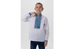 Рубашка с вышивкой для мальчика Козачок ТИМОФЕЙ №2 110 см Синий (2000989640967)