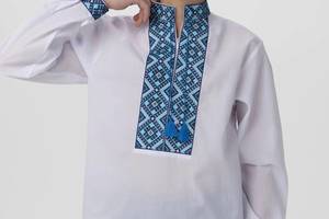Рубашка с вышивкой для мальчика Козачок ТИМОФЕЙ №2 152 см Синий (2000902206010)