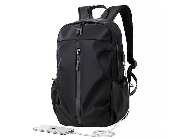 Рюкзак для ноутбука 16' Lesko 3030 Black с USB разъемом городской