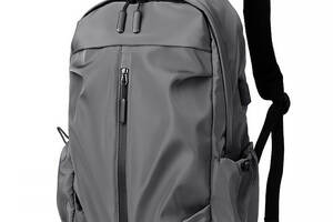 Рюкзак для ноутбука 16' Lesko 3030 Dark Gray 20-35L с USB разъемом городской (11985-71192)