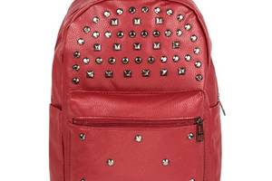 Рюкзак городской BackPack Заклепки Rivets Кожзам 30х23х12 см Красный (22472)