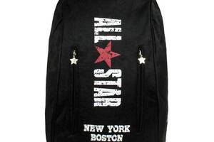 Рюкзак городской Can Vas Все звезды Нью Йорк Бостон All Star New York 17 Boston 47х31х17 см Черный (23382)