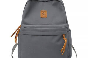 Рюкзак Lesko 81227 Gray 20L с карманом для ноутбука подростковый серый (11996-66770)
