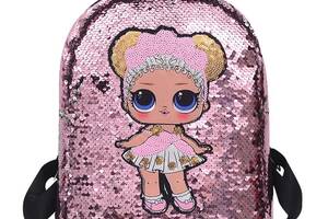 Рюкзак мини Berkani T-RB33437 рельефная чешуйка и куклой Pinkiz