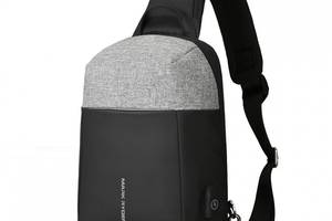 Рюкзак на одно плечо Mark Ryden MR7000 Contrast 32 х 21 х 9 см Черно-серый
