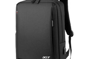 Рюкзак противоударный для ноутбука Acer 15,6' с USB Digital черный (IBN010B5)