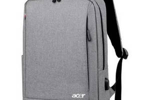 Рюкзак противоударный для ноутбука Acer 15,6' с USB Digital серый (IBN010S5)